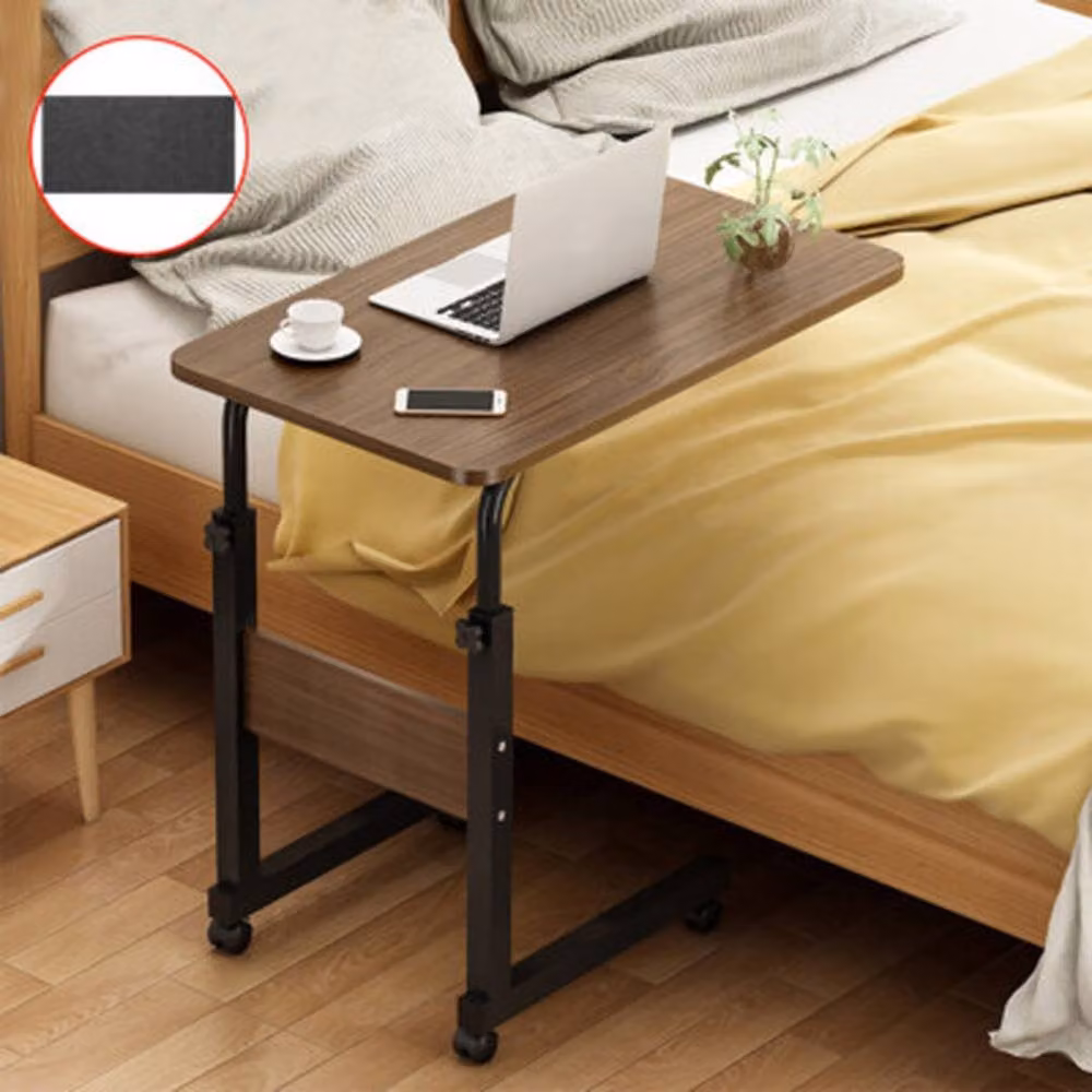 Kelvenix Portable Over Bed Table in Brown with Castors – 4