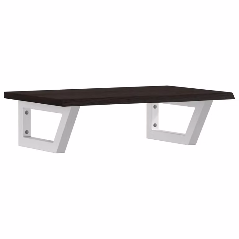 Berkfield Home Wall Mounted Basin Shelf in Brown Oak and Steel