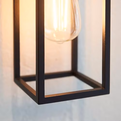 Endon Toledo Table Lamp in Matt Black Metal with Transparent Glass – 2