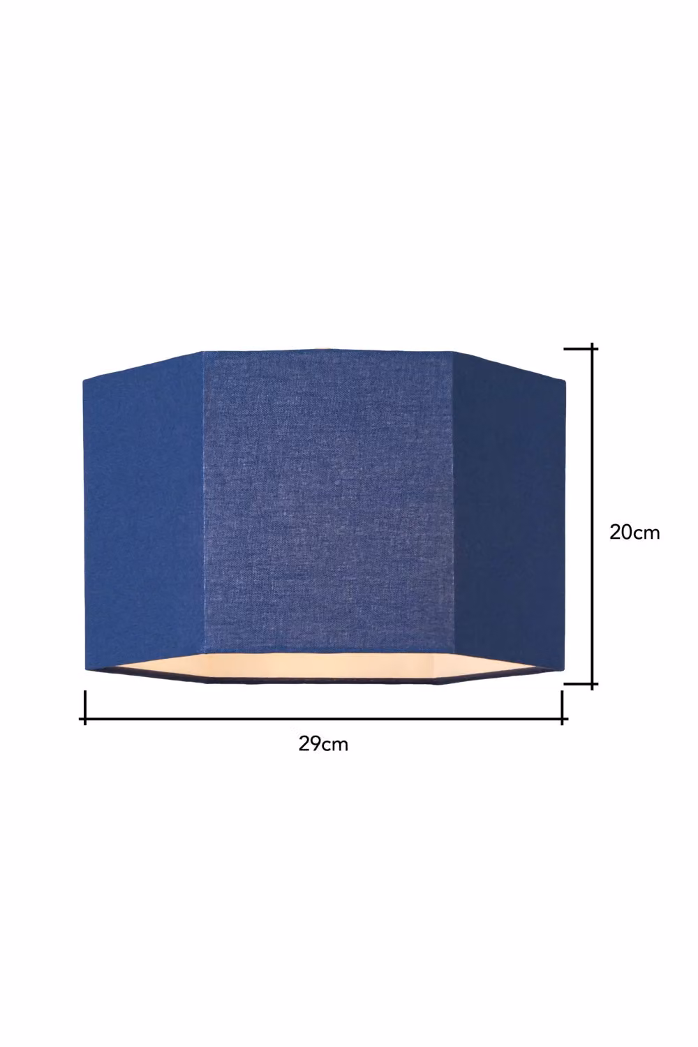 BHS Lighting Glow Hexagon Easy Fit Fabric Light Shade in Blue – 4