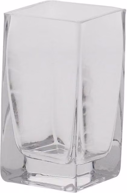 Kingsbury Gifts Transparent Rectangular Glass Tank Tabletop Vase, H: 10 cm, W: 5 cm