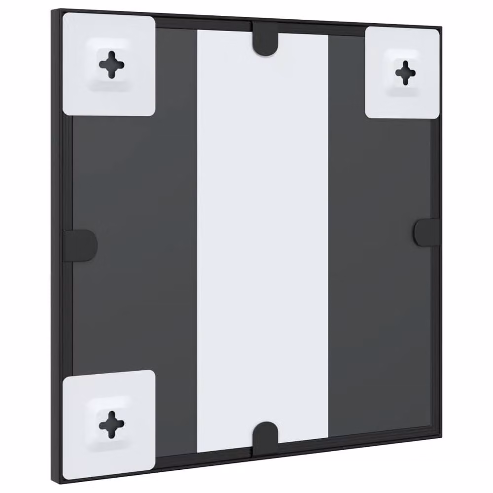 Berkfield Home Minimalist Square Wall Mirror in Black, W/H: 30 x 30 cm – 3