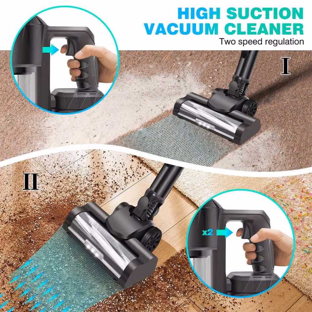 PAWNORA Bagless Vacuum Cleaner Kit with Spare Battery, Black – 4