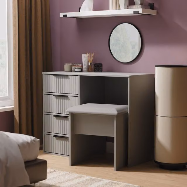 Ready Assembled 2 U Menai 4 Drawer Vanity in Dark Grey – 1