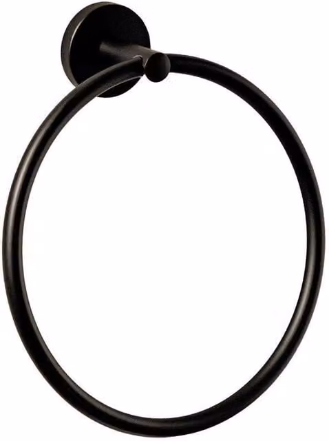 Cosmic Matt Black Metal Towel Ring