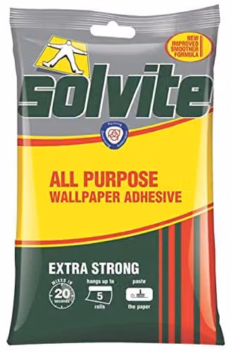 Solvite All Purpose Wallpaper Adhesive Powder for Paper and Vinyl, 92 g Sachet