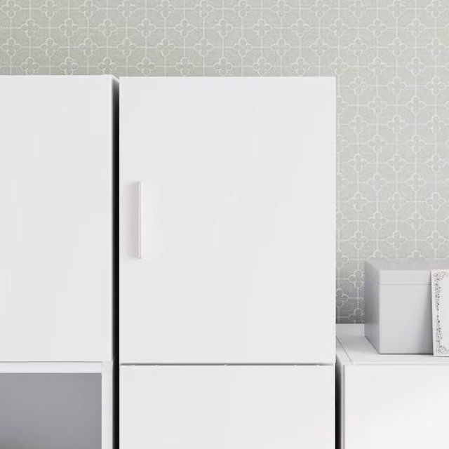 Berkfield Home White Wall Mounted Cabinet with Hinged Doors, W/H/D: 30 x 42.5 x 40 cm
