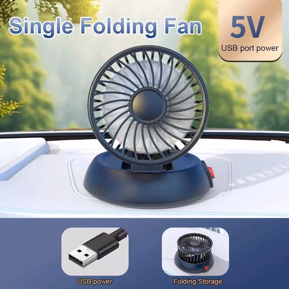 FLAVORA Portable 1 Head Car Cooling Air Fan with 360 Degree Rotation in Black – 3