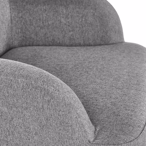 Julian Bowen Davos Grey Fabric Tub Accent Chair with Metal Frame, H80.5 x W77 x D67 cm – 3
