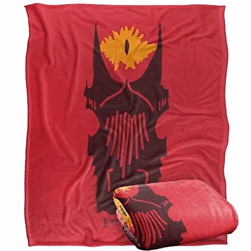 LOGOVISION Lord of the Rings Super Soft Microfibre Fleece Throw Blanket, Multicolour and White, W/D/H: 152 x 127 cm – 1