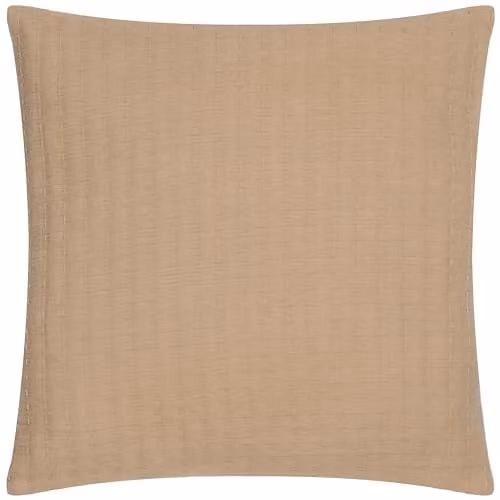 Riva Home Yard Hush Square Cotton Cushion in Beige, W/D/H: 45 x 45 x 45 cm