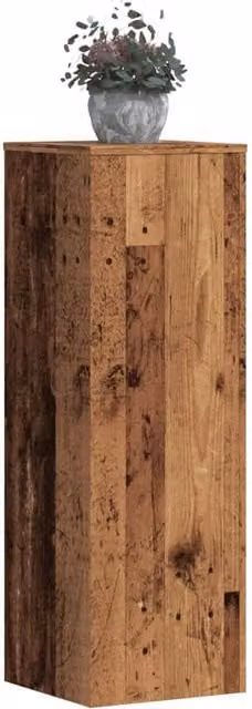 Berkfield Home Set of 2 Modern Square Plant Stands in Brown Engineered Wood, W/D/H: 33 x 33 x 100 cm – 1