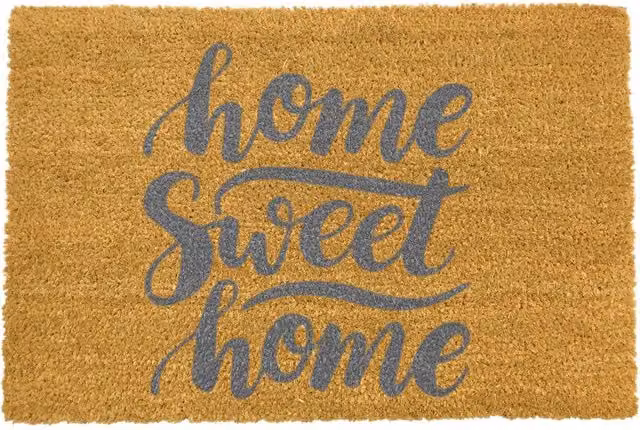 Artsy Mats Home Sweet Home Grey Coir Doormat, W: 60 cm, D: 40 cm – 1