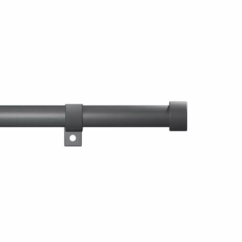 Caecus Metal Eyelet Extendible Curtain Pole 28mm in Grey with Crystal Ball Finial Ends, Length: 120-220 cm – 2