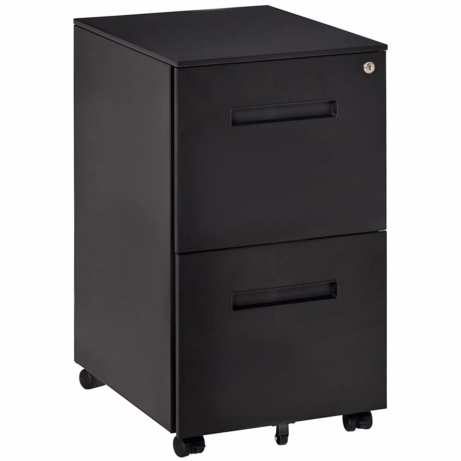 VINSETTO Mobile File Cabinet with Lock and Adjustable Partitions in Black – 2