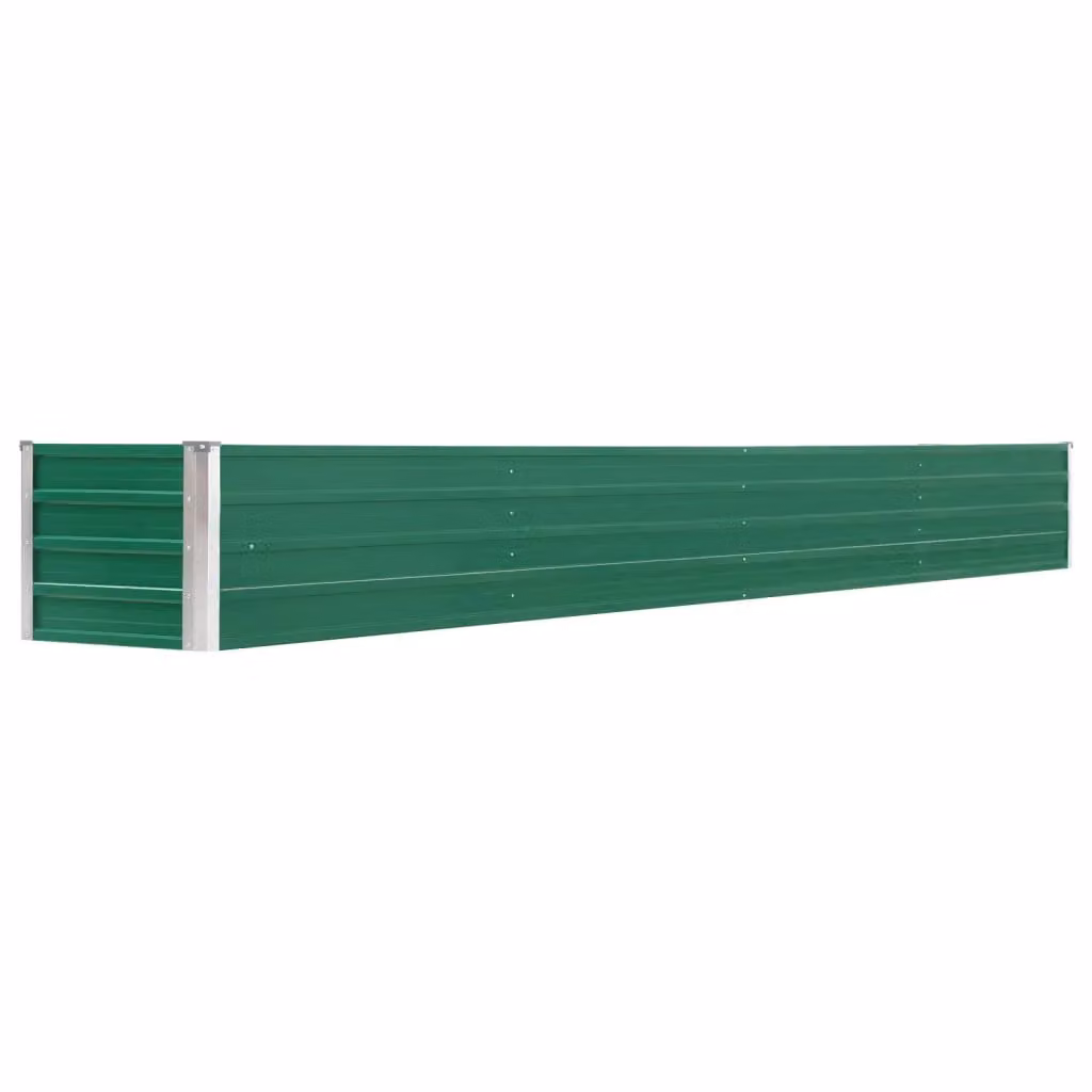 Berkfield Home Garden Raised Bed in Green Galvanised Steel, W: 320 cm, D: 40 cm, H: 45 cm – 2