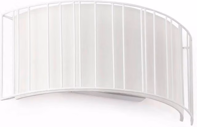 Faro Linda 2 Light Modern Indoor Wall Light with Fabric Shade in White