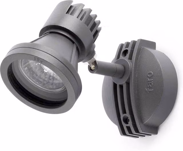 Faro Miniproject 1 Adjustable Outdoor Wall Spotlight in Grey