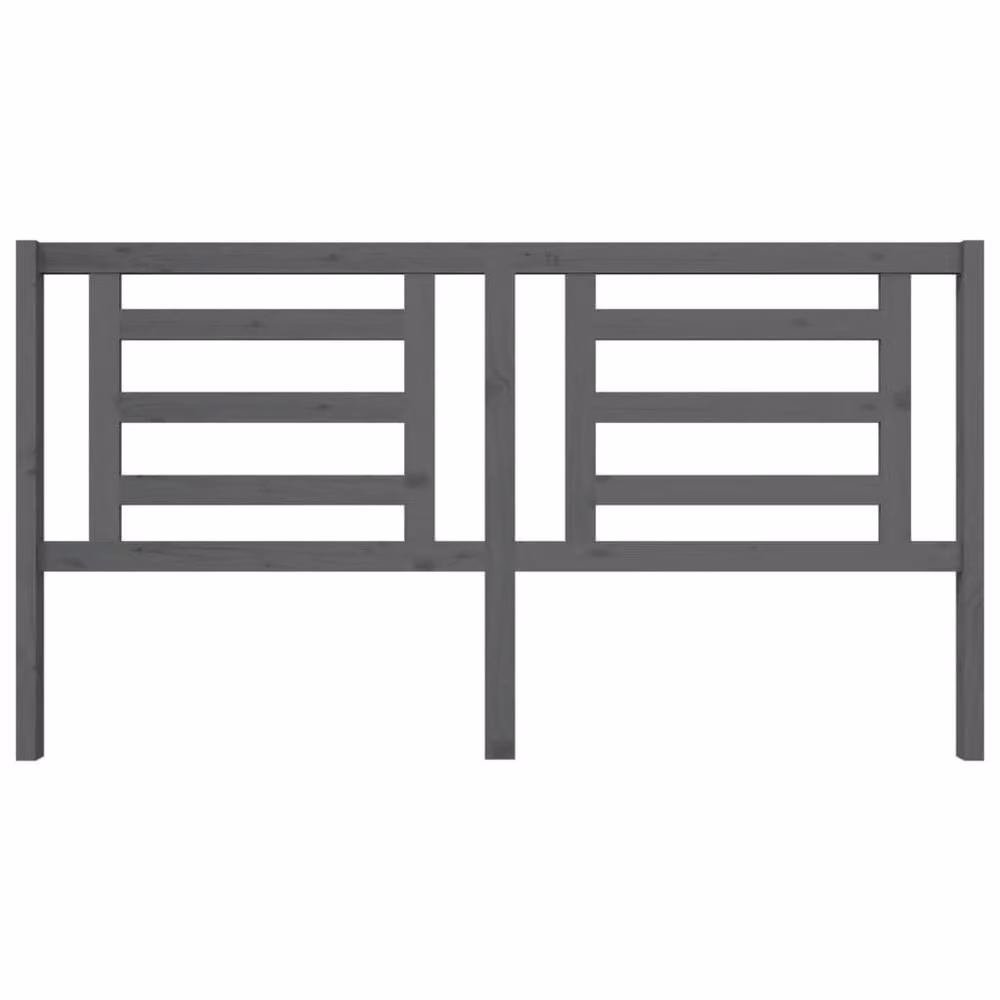 Berkfield Home Grey Rustic Solid Pine Wood Bed Headboard W/D/H: 186 x 4 x 100 cm – 3