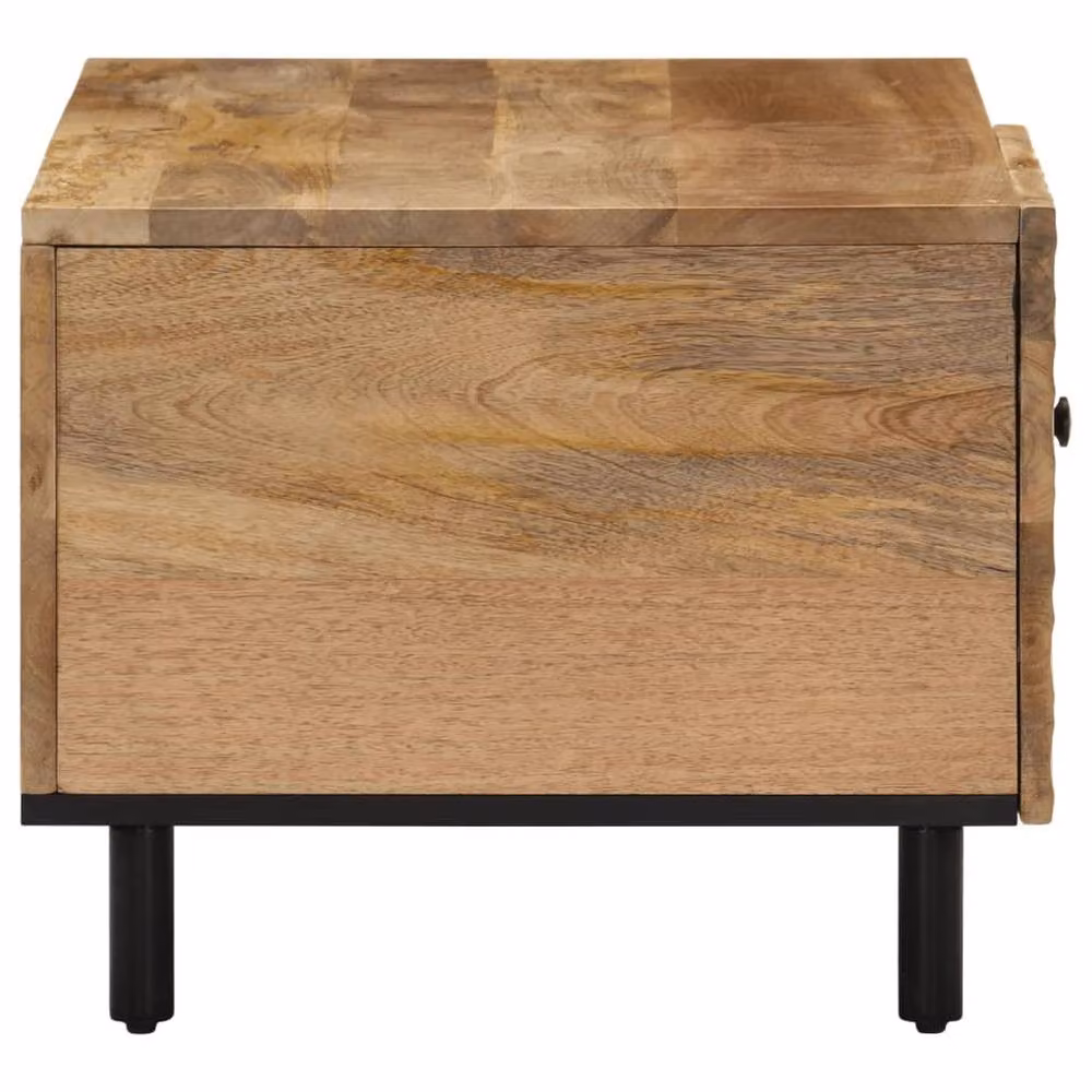Berkfield Home Mango Wood Coffee Table in Brown, W/D/H: 80 x 50 x 40 cm – 3