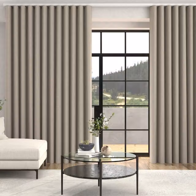 Terrys Jillian Soft Plain Made To Measure Blackout Wave Curtains in Beige