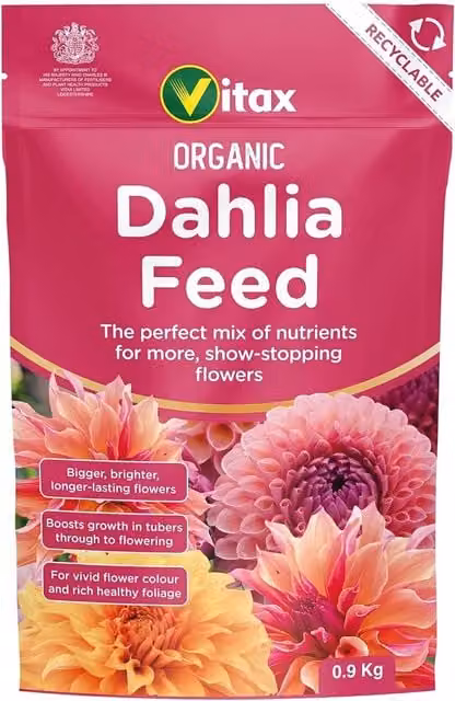 Vitax Organic Dahlia Plant Feed for Vibrant Pink Flowers, 900g – 1