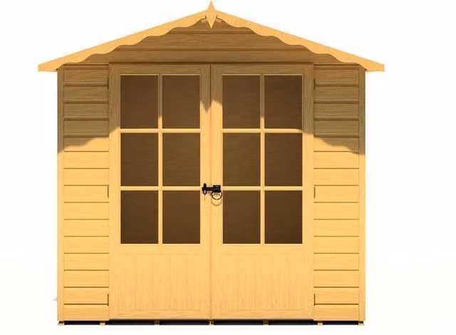 Shires Buckingham Shiplap Summerhouse Garden Sun Room in Brown