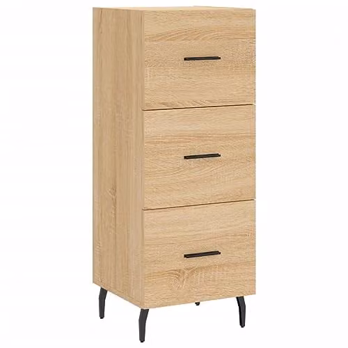 vidaXL Modern Sideboard in Sonoma Oak, Brown, W/D/H: 34.5 x 34.0 x 90.0 cm – 1