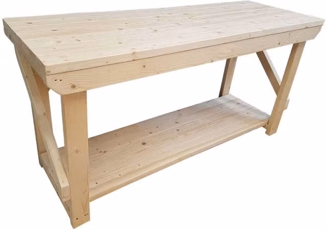Arbor Garden Solutions Wooden Workbench in Brown, White or Beige