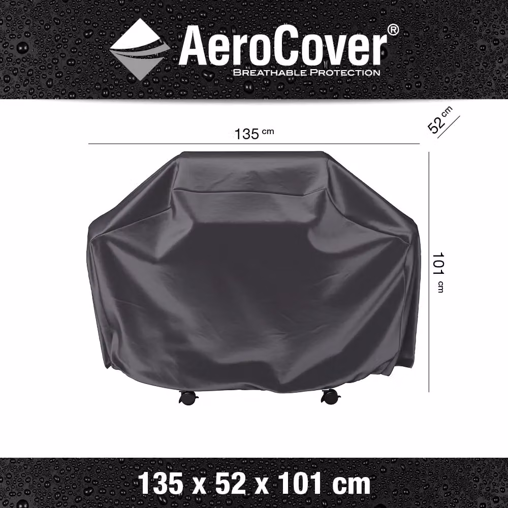 Ruma AeroCover Breathable Polyester Gas Barbecue Cover in Dark Grey, W/D/H: 135 x 52 x 101 cm – 3