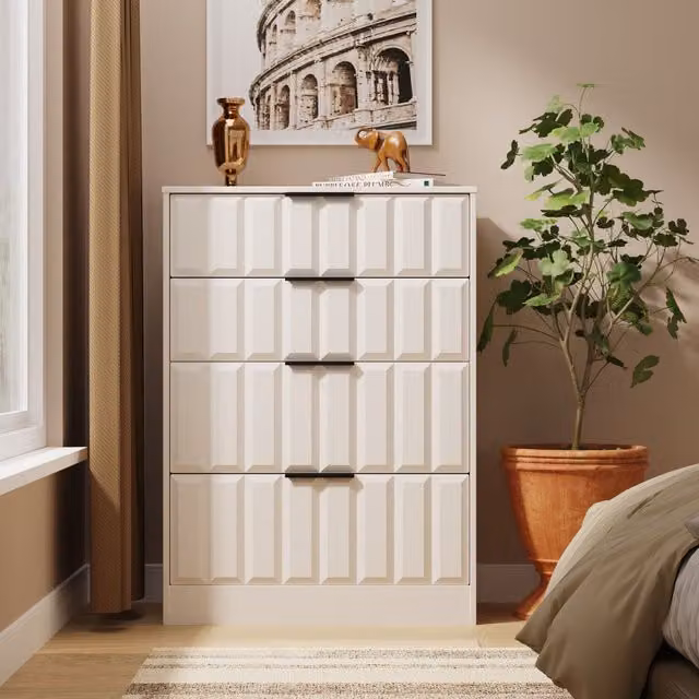 Ready Assembled 2 U Seattle 4 Drawer Deep Chest in Taupe/Beige – 1