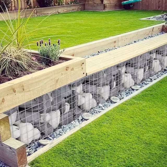 Apollo Galvanised Steel Wire Mesh Gabion Basket in Silver
