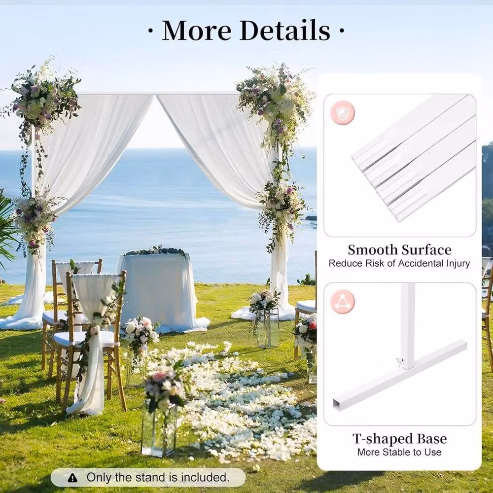 SPETLEK Metal Wedding Arch Backdrop Stand in White – 3