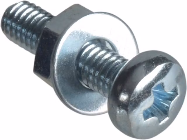 Forgefix Machine Screw Pozi Compatible Pan Head Zp M3 x 12mm Grey (50 Pack)