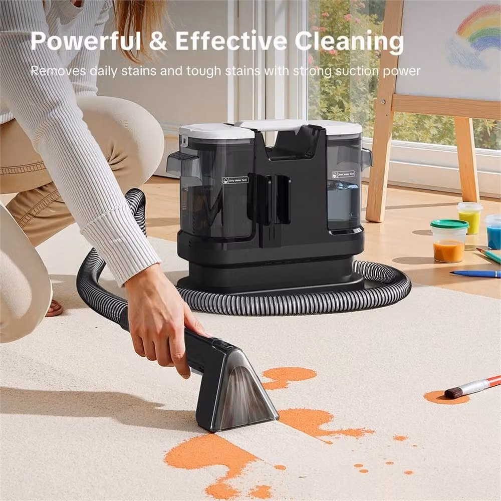 KORVIXA 600W Spot Carpet and Upholstery Cleaner Machine, Black, W: 40 cm, D: 30 cm – 4