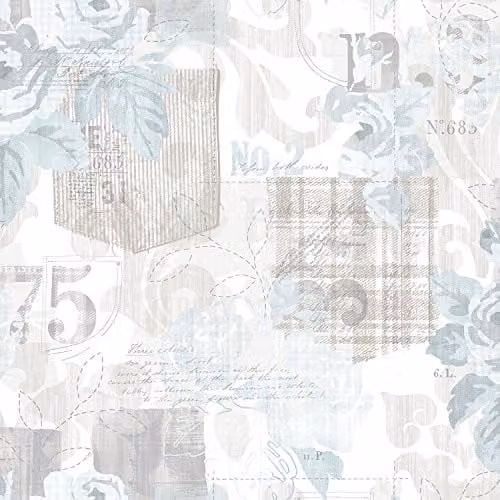 Galerie Nordic Elements Vintage Postcard Wallpaper, Light Blue, W/H: 53 x 1000 cm – 1
