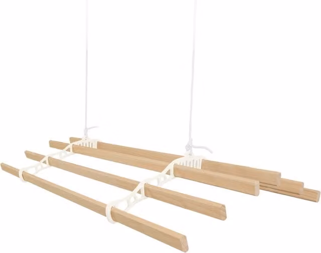 Monster Shop Victorian Style 6 Lath Ceiling Pulley Clothes Airer in Ivory/White, 240 cm