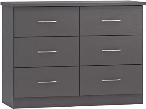 Seconique Nevada 6 Drawer Chest in Matt Grey – 1