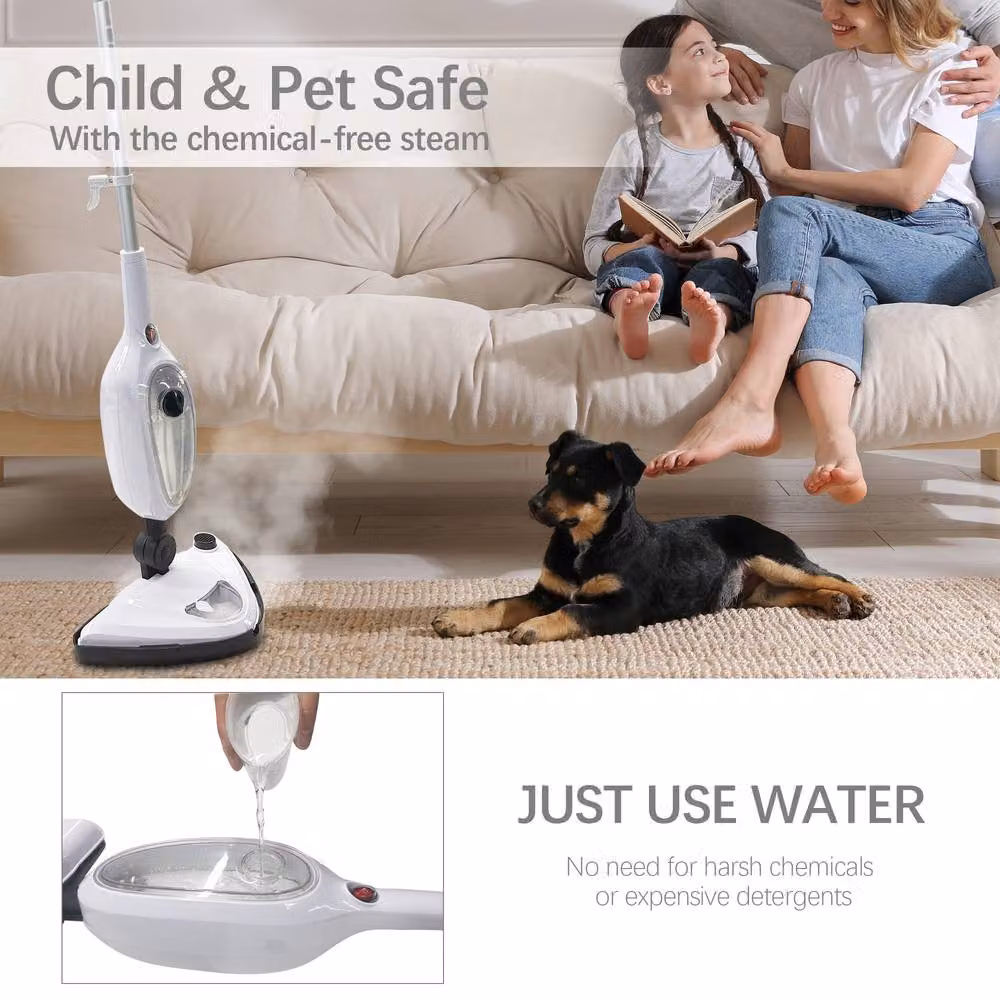 Alivio 10-in-1 Multipurpose Steam Mop and Handheld Steamer, 700W, White – 4