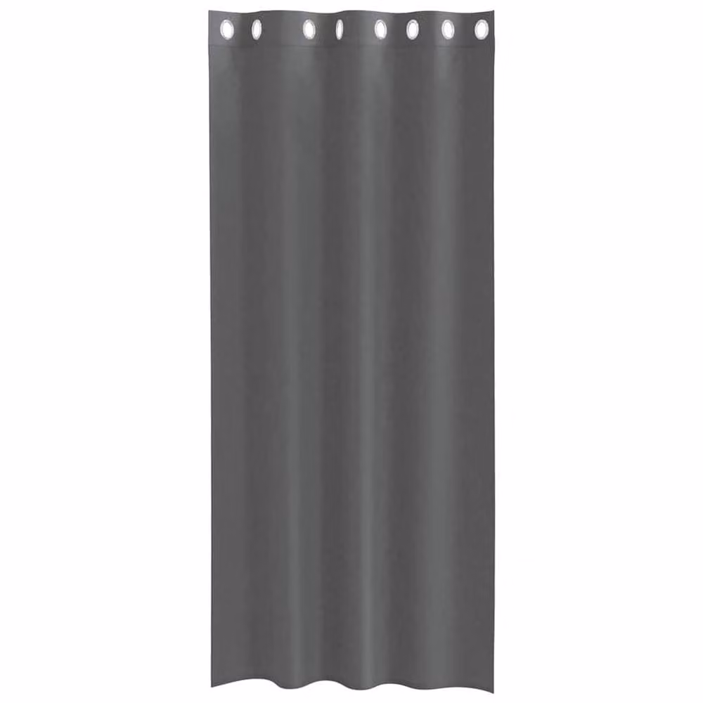 Berkfield Home Grey Voile Fabric Curtains with Eyelets, 2 Pack, W: 140 cm, H: 225 cm – 3