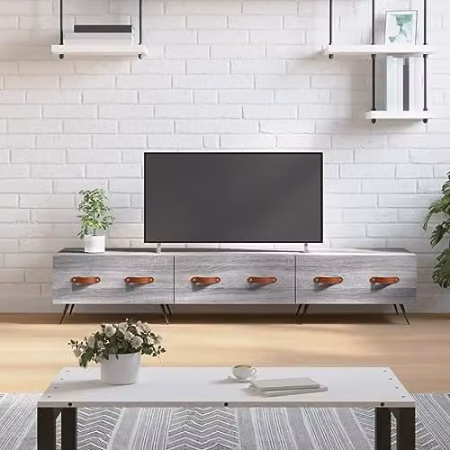 vidaXL TV Cabinet in Grey Sonoma, W: 150 cm, D: 36 cm, H: 30 cm – 2