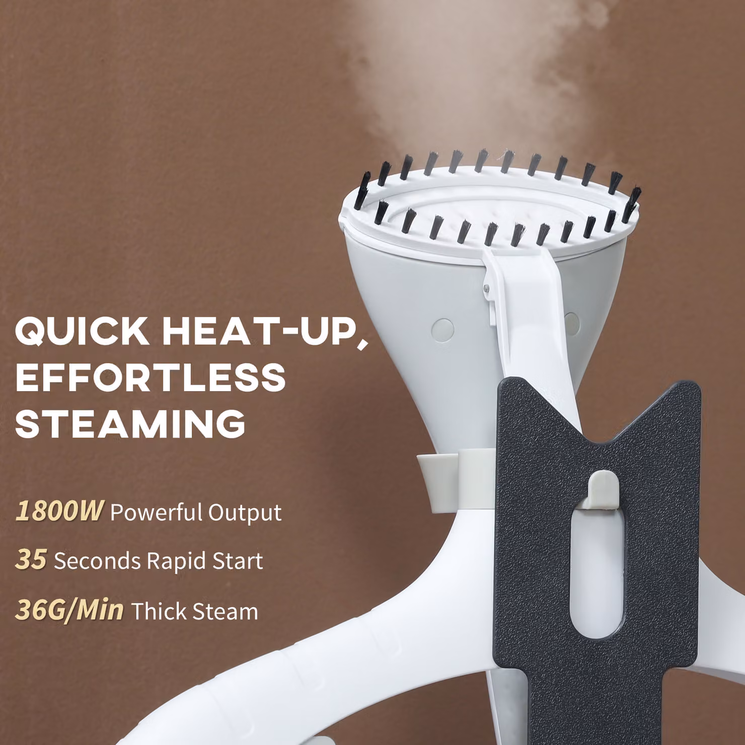 HOMCOM Upright Garment Steamer and Wrinkle Remover with 1.8L Water Tank in Light Grey – 3