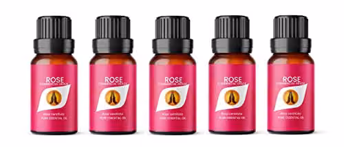 Aroma Energy Rose Essential Oil, 50ml (5 x 10ml Bottles), Pink – 1