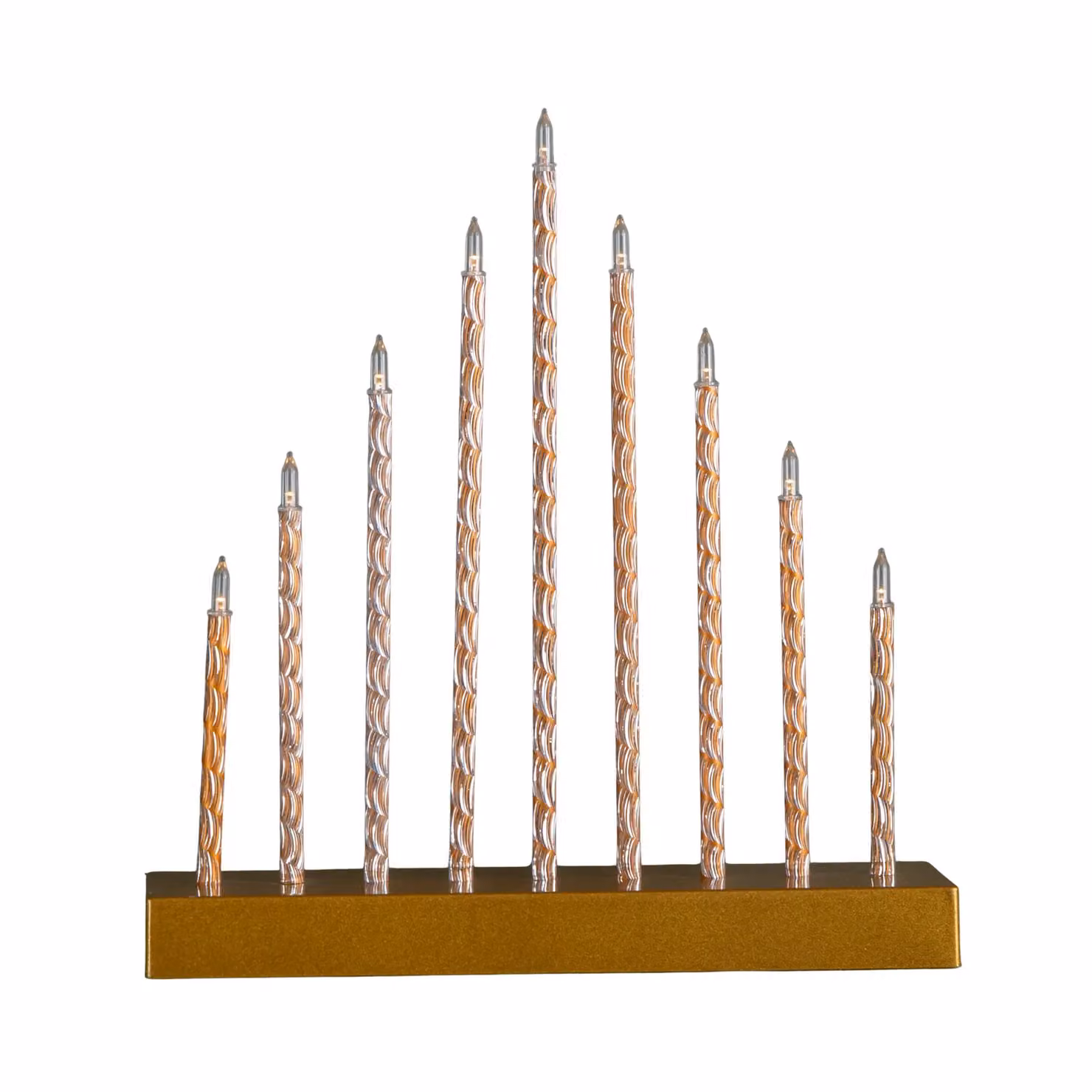 Samuel Alexander Gold Metal Christmas Bridge Tabletop Candle Holder with 9 White LEDs, Height: 26 cm – 3