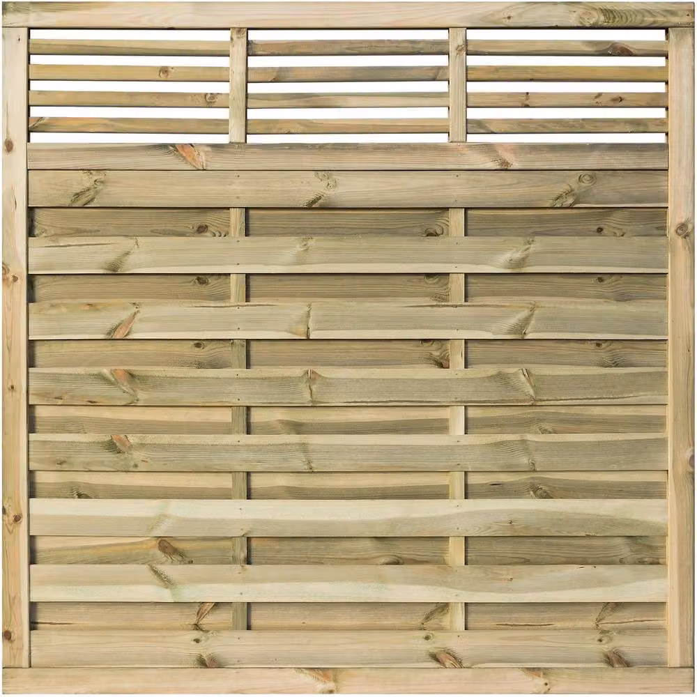 Rowlinsons Pack of 3 Langham Rectangular Wood Screens in Brown, W180 x H180 cm – 2