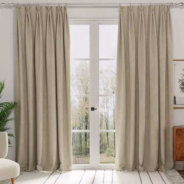 Terrys Turin Made to Measure Cream Velvet Fabric Curtain Panel