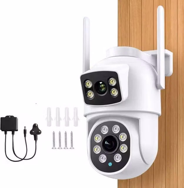 Hinsinc 8MP 4K Wireless IP Outdoor PTZ Smart Home Security CCTV Camera, White