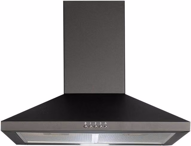 SIA Black Pyramid Chimney Cooker Hood Kitchen Extractor Fan CHL70BL W: 70 cm – 1