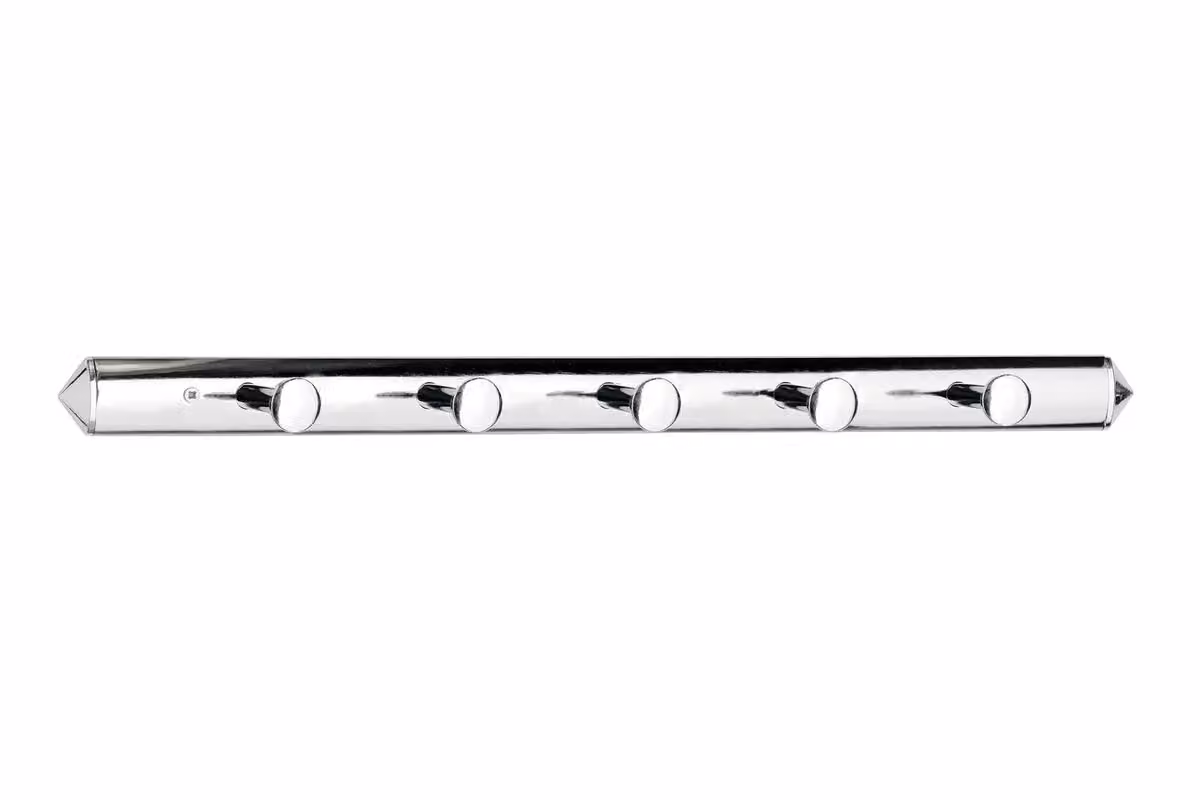 Orsina Dara 5 Hook Sleek Wall Mounted Metal Hanger in Silver – 3