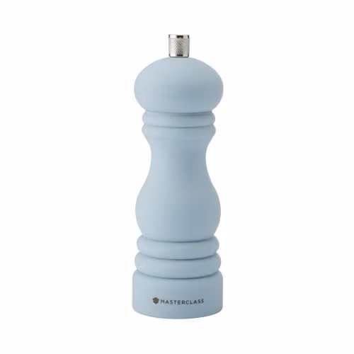 MasterClass Salt or Pepper Mill with Interchangeable Caps and Ceramic Grinder, Blue, Height: 17 cm